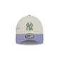 New York Yankees Lavender Flowers Casual Classic Adjustable Hat