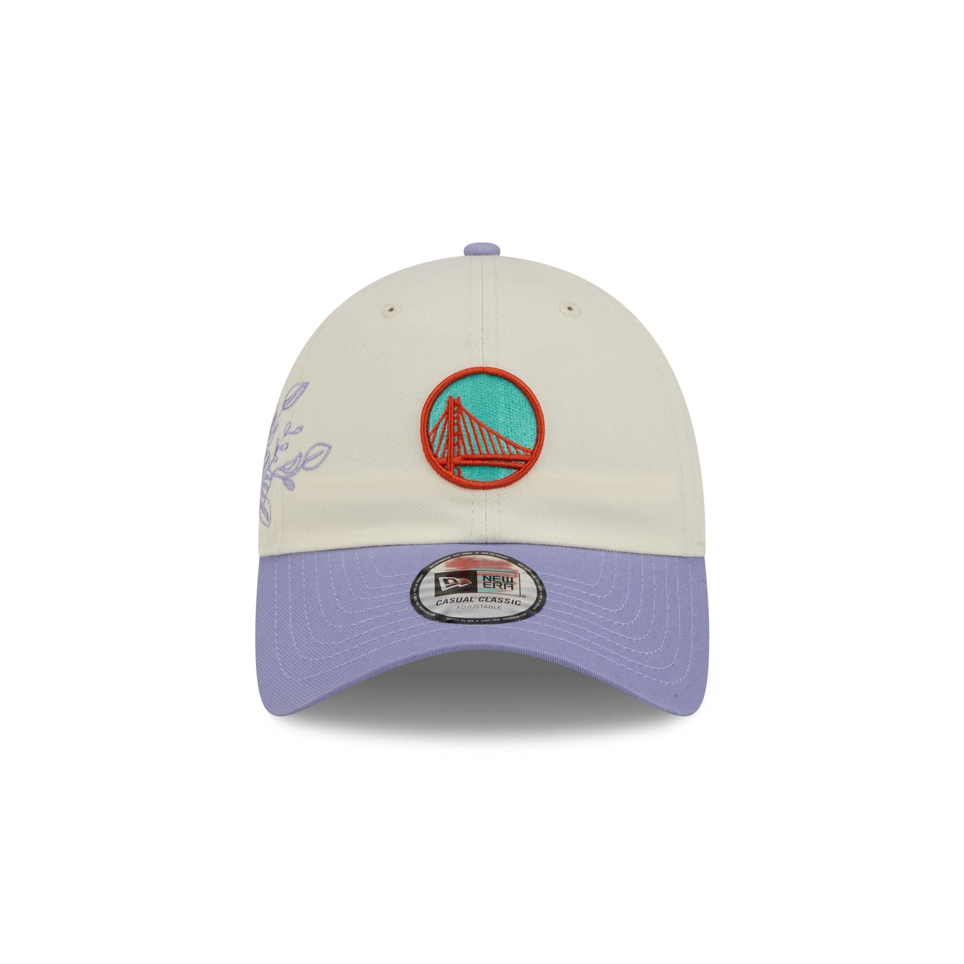 Golden State Warriors Lavender Flowers Casual Classic Adjustable Hat