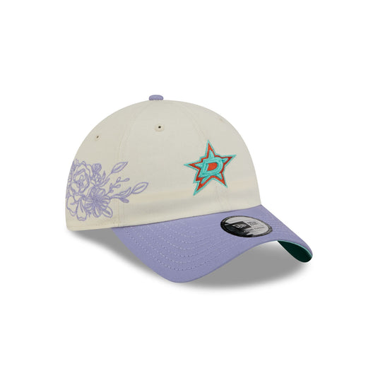 Dallas Stars Lavender Flowers Casual Classic Adjustable Hat - New Era Cap