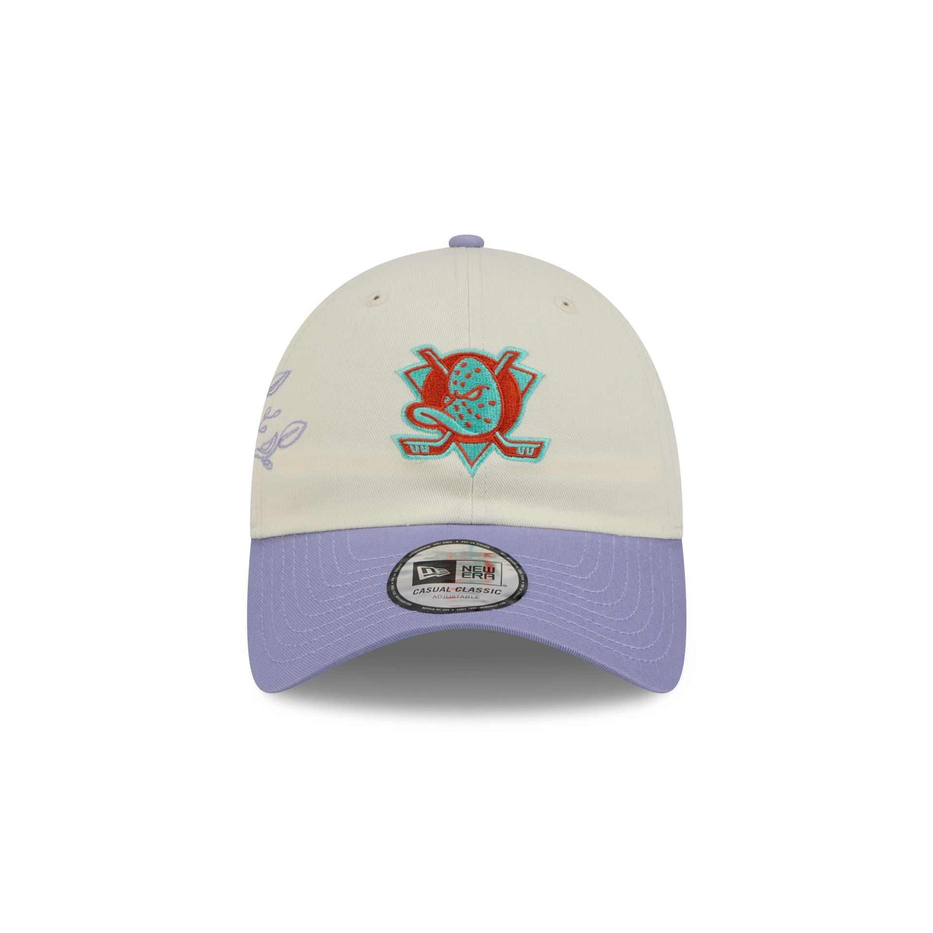Anaheim Ducks Lavender Flowers Casual Classic Adjustable Hat