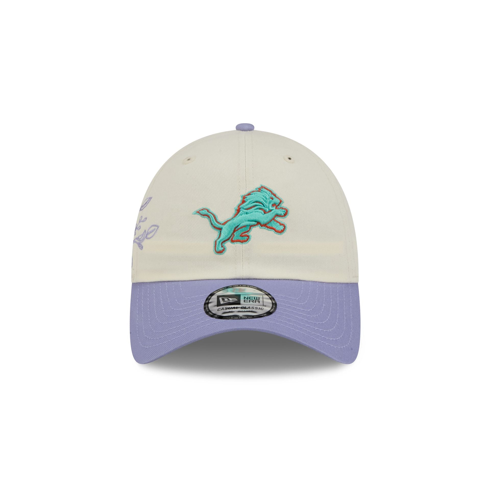Detroit Lions Lavender Flowers Casual Classic Adjustable Hat