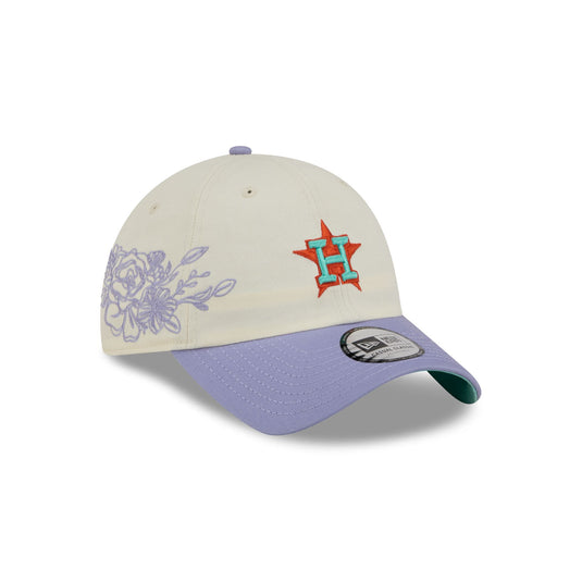 Houston Astros Lavender Flowers Casual Classic Adjustable Hat - New Era Cap