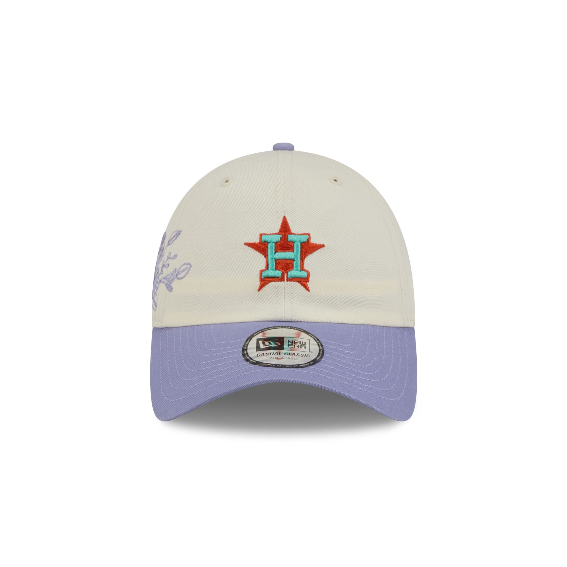 Houston Astros Lavender Flowers Casual Classic Adjustable Hat