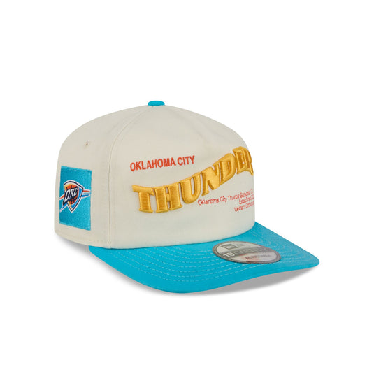 Oklahoma City Thunder Conference Script Chrome White 19TWENTY Adjustable Hat - New Era Cap