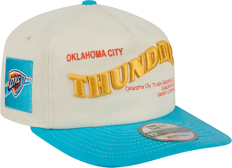 Oklahoma City Thunder Conference Script Chrome White 19TWENTY Adjustable Hat