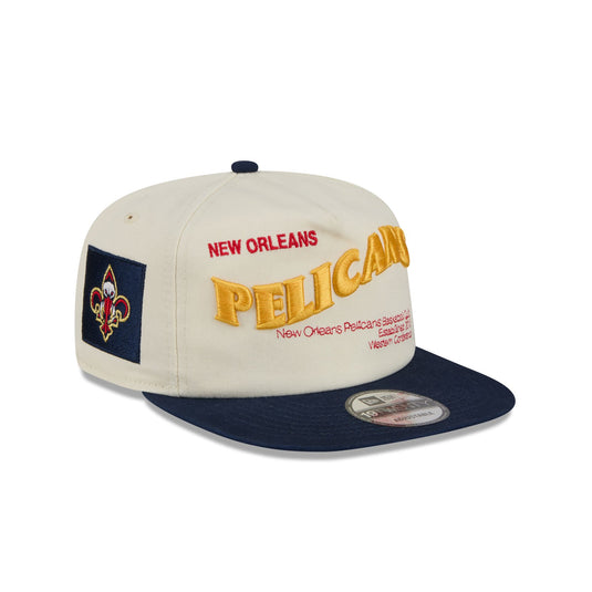 New Orleans Pelicans Conference Script Chrome White 19TWENTY Adjustable Hat - New Era Cap