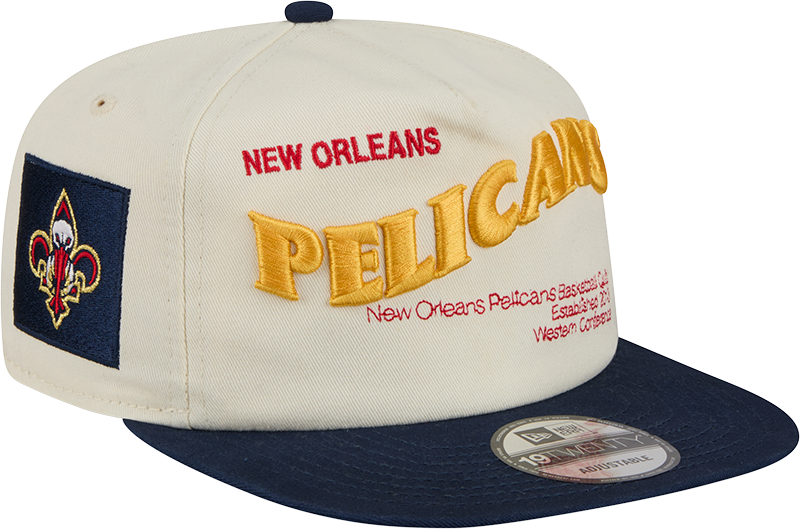 New Orleans Pelicans Conference Script Chrome White 19TWENTY Adjustable Hat
