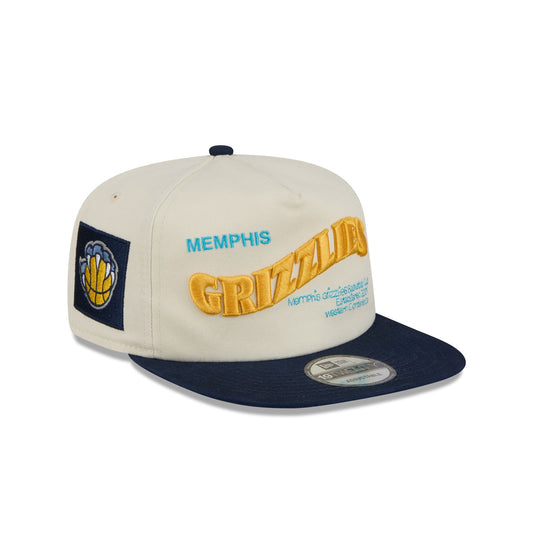 Memphis Grizzlies Conference Script Chrome White 19TWENTY Adjustable Hat - New Era Cap