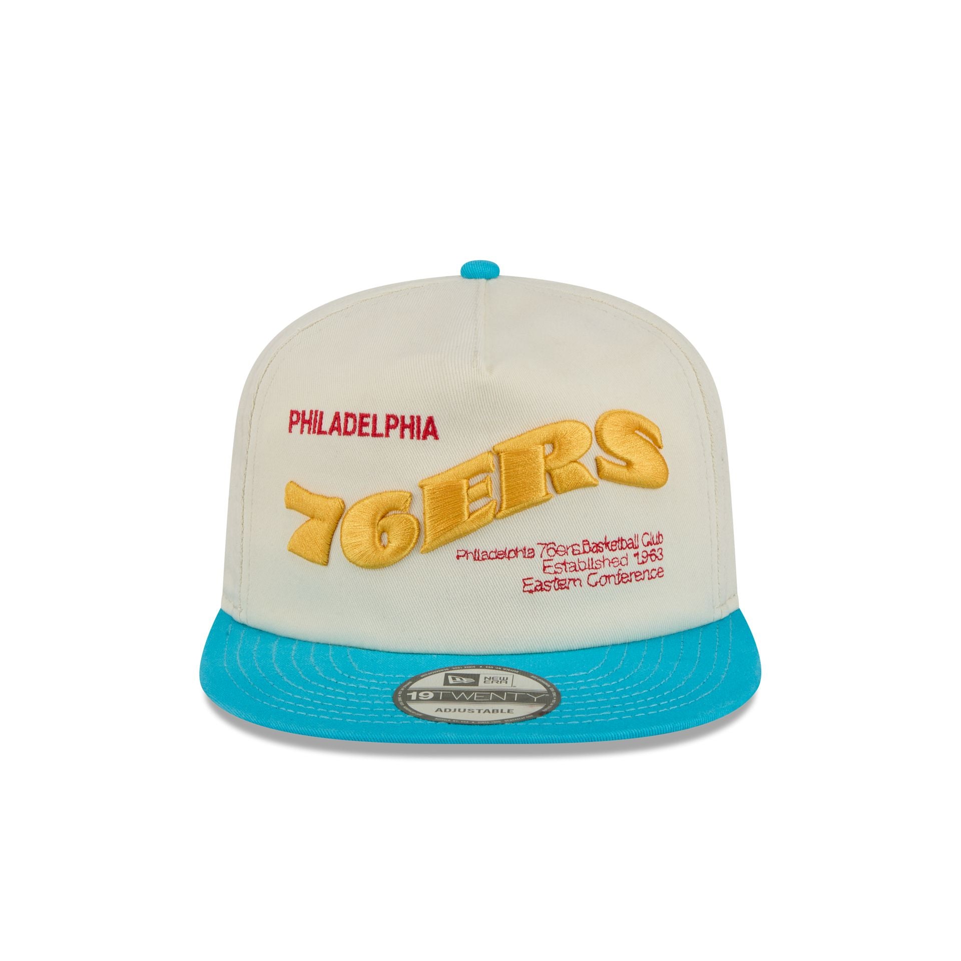 Philadelphia 76ers Conference Script Chrome White 19TWENTY Adjustable Hat