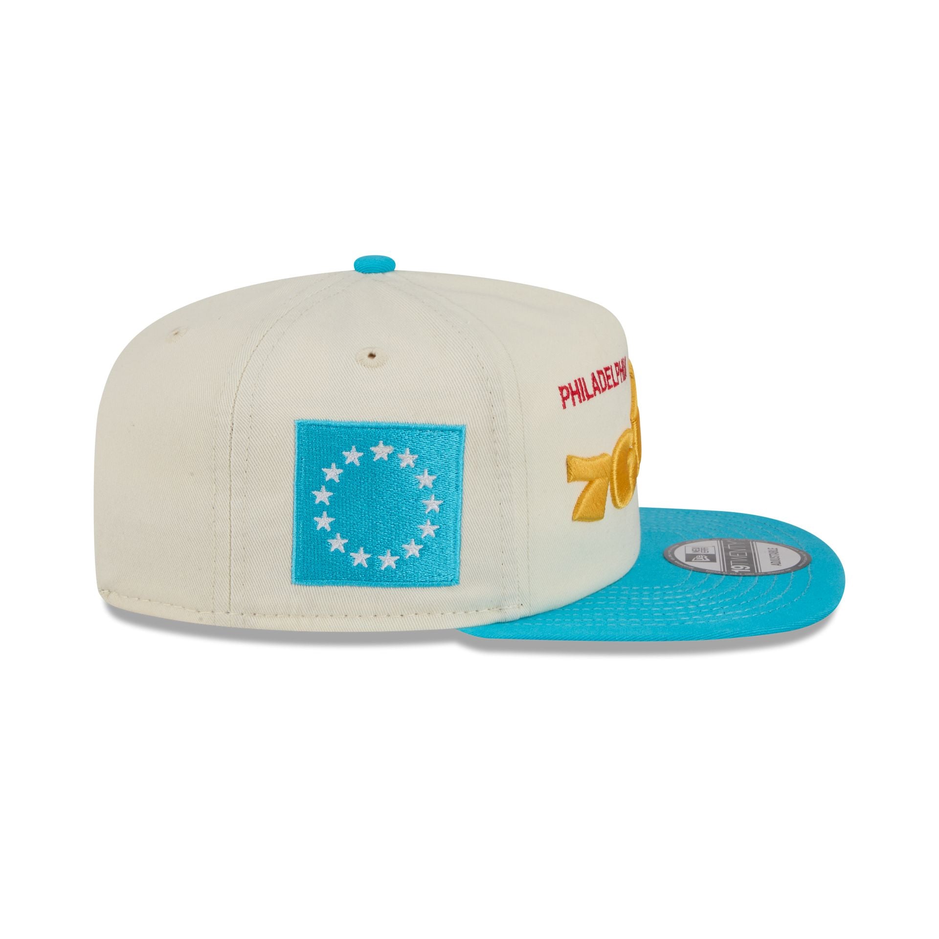 Philadelphia 76ers Conference Script Chrome White 19TWENTY Adjustable Hat