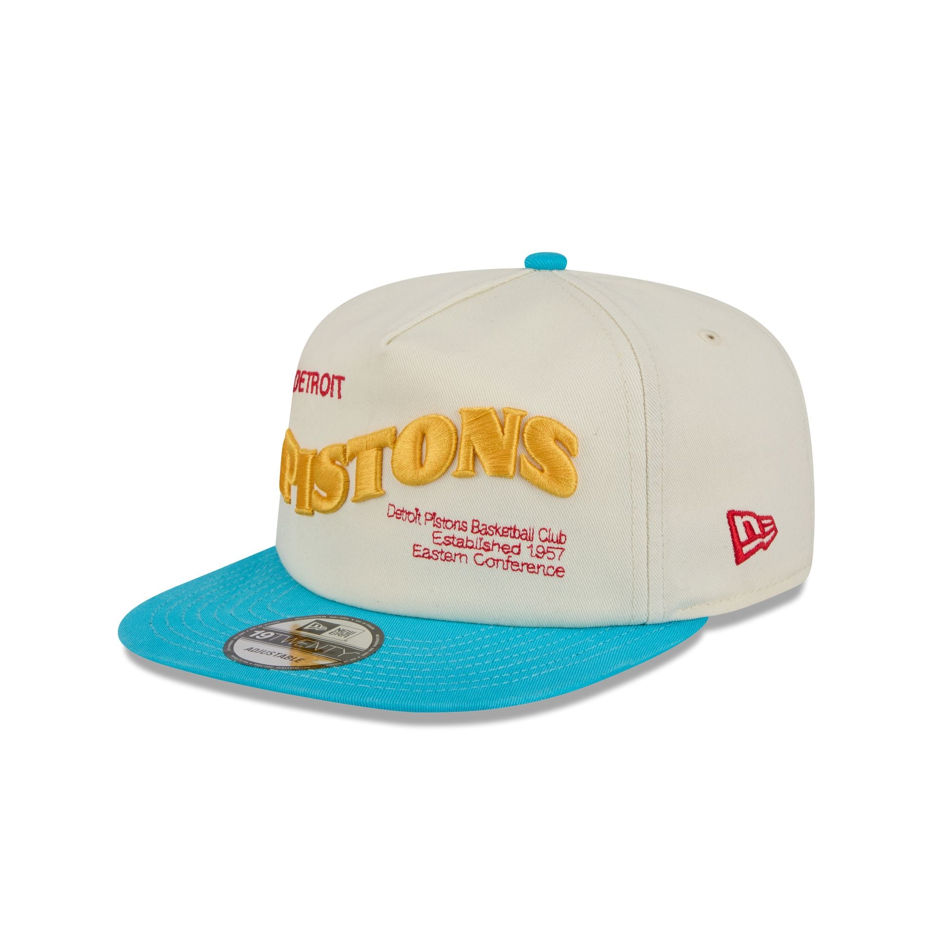 Detroit Pistons Conference Script Chrome White 19TWENTY Adjustable Hat