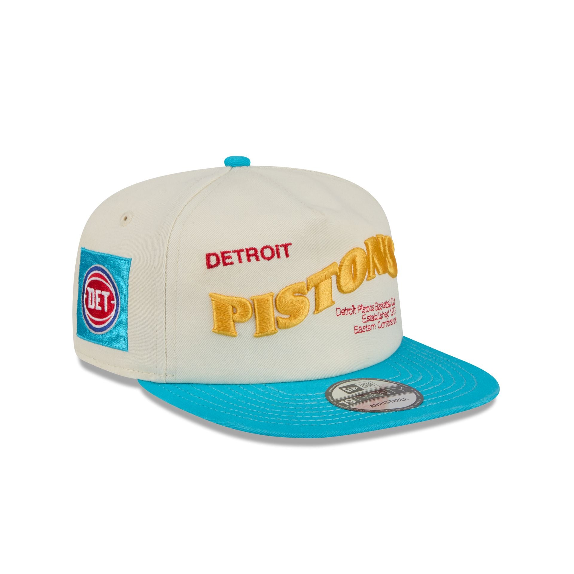 Detroit Pistons Conference Script Chrome White 19TWENTY Adjustable Hat