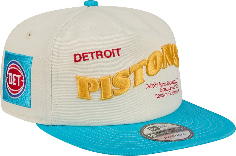 Detroit Pistons Conference Script Chrome White 19TWENTY Adjustable Hat