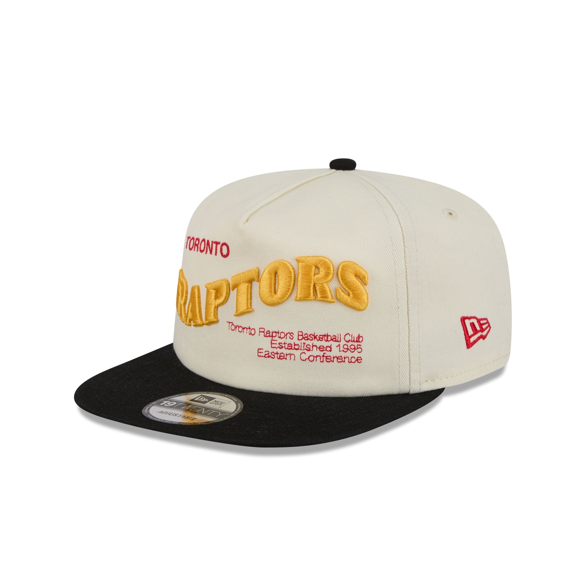 Toronto Raptors Conference Script Chrome White 19TWENTY Adjustable Hat