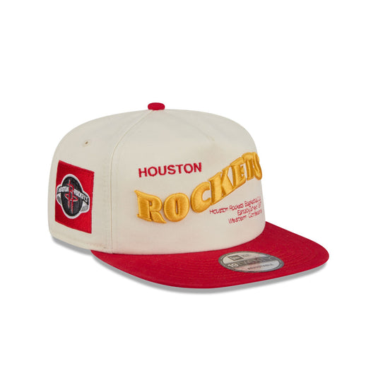 Houston Rockets Conference Script Chrome White 19TWENTY Adjustable Hat - New Era Cap