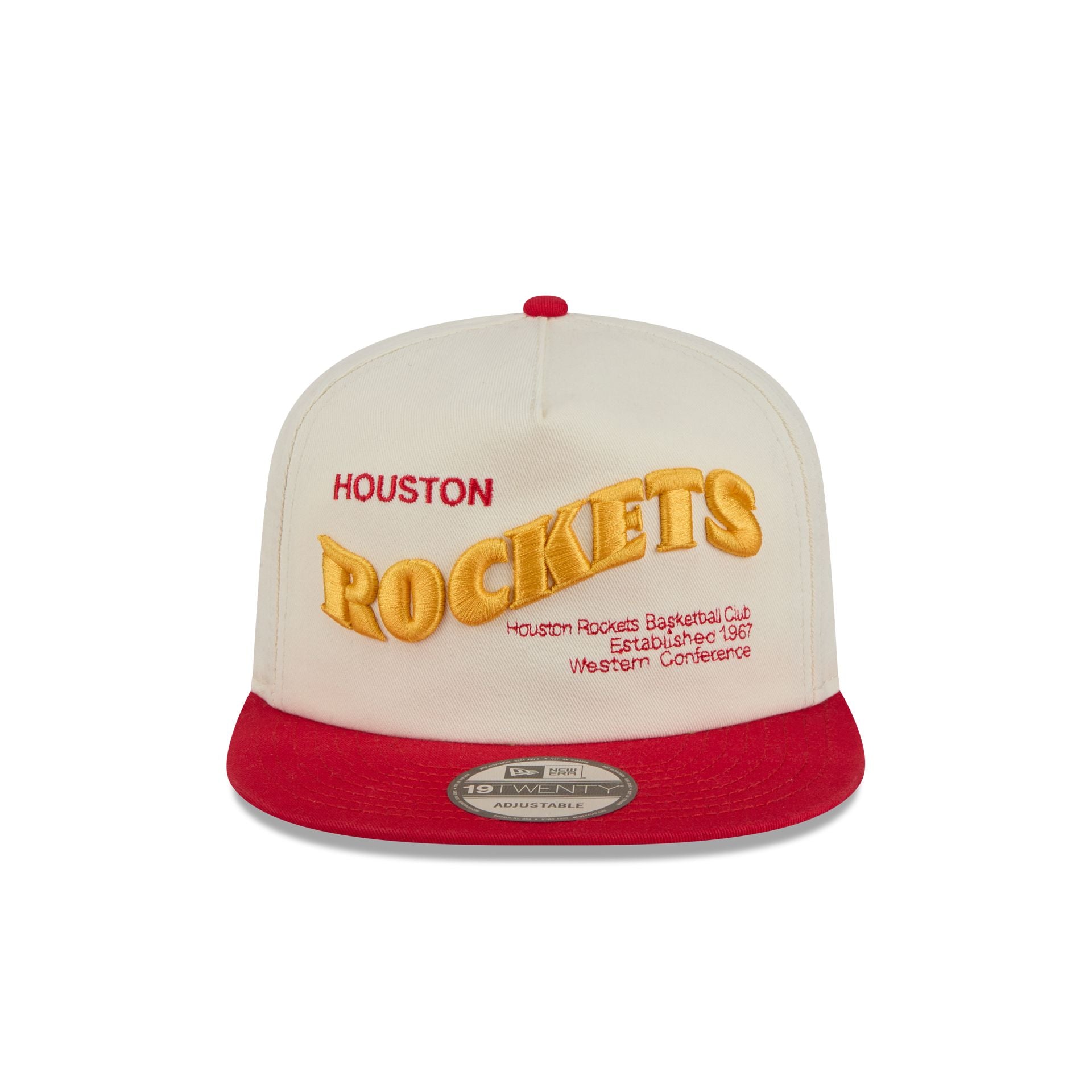 Houston Rockets Conference Script Chrome White 19TWENTY Adjustable Hat