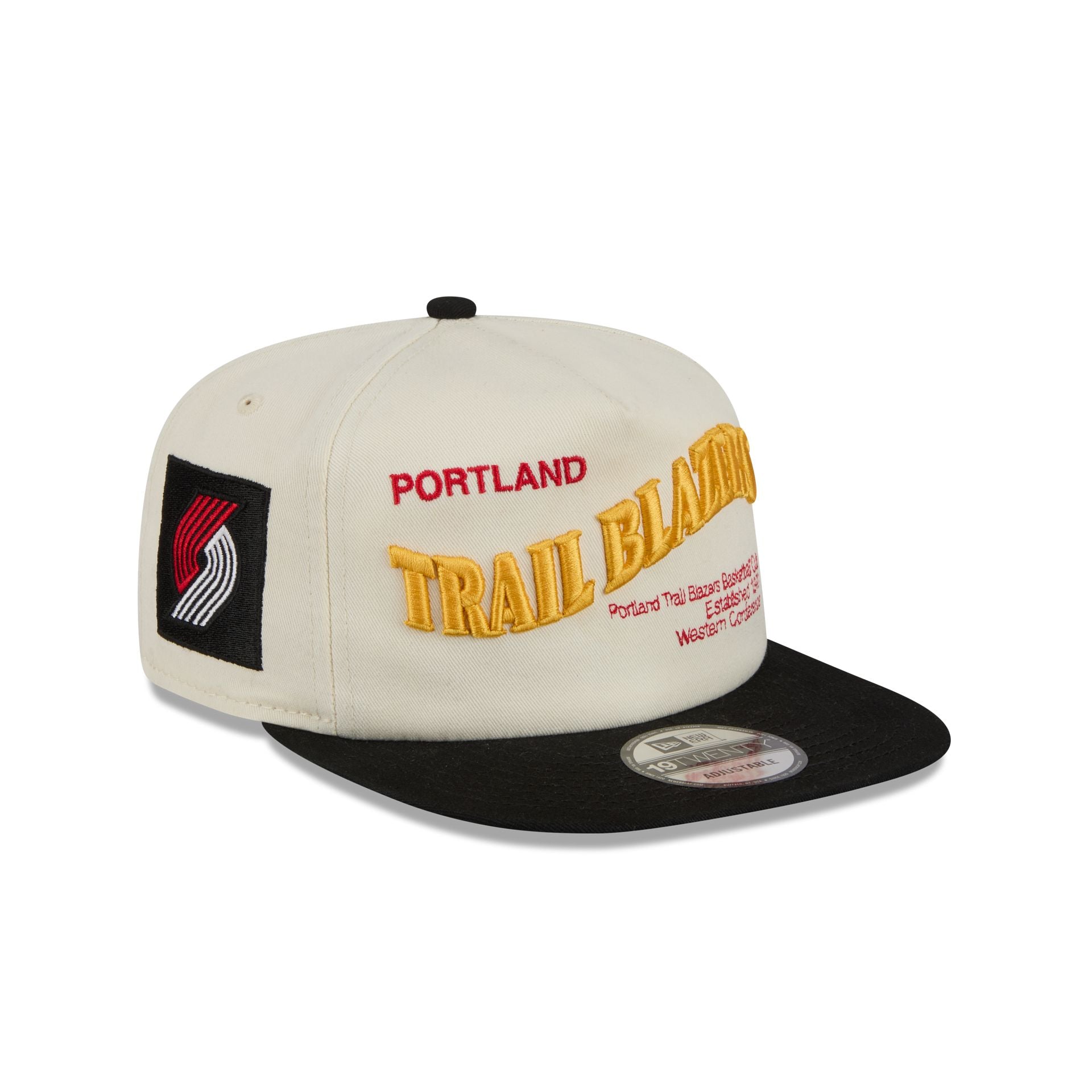Portland Trail Blazers Conference Script Chrome White 19TWENTY Adjustable Hat
