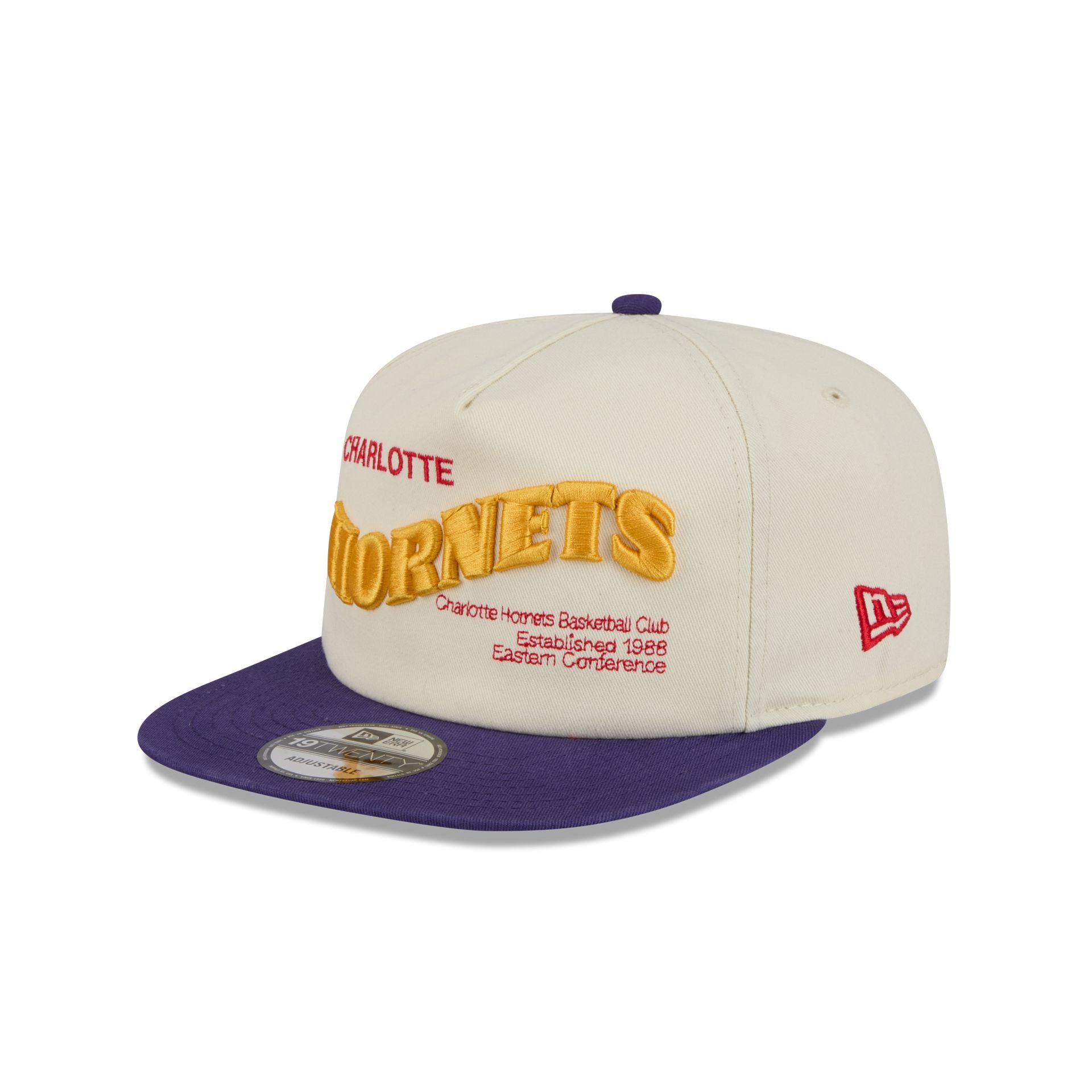Charlotte Hornets Conference Script Chrome White 19TWENTY Adjustable Hat