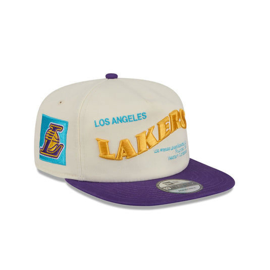 Los Angeles Lakers Conference Script Chrome White 19TWENTY Adjustable Hat - New Era Cap