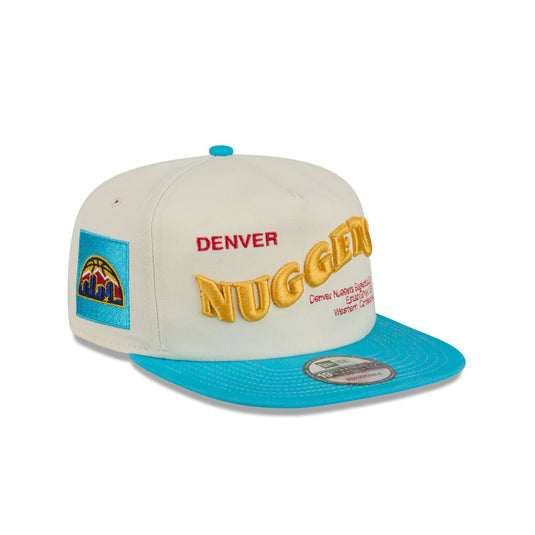 Denver Nuggets Conference Script Chrome White 19TWENTY Adjustable Hat - New Era Cap