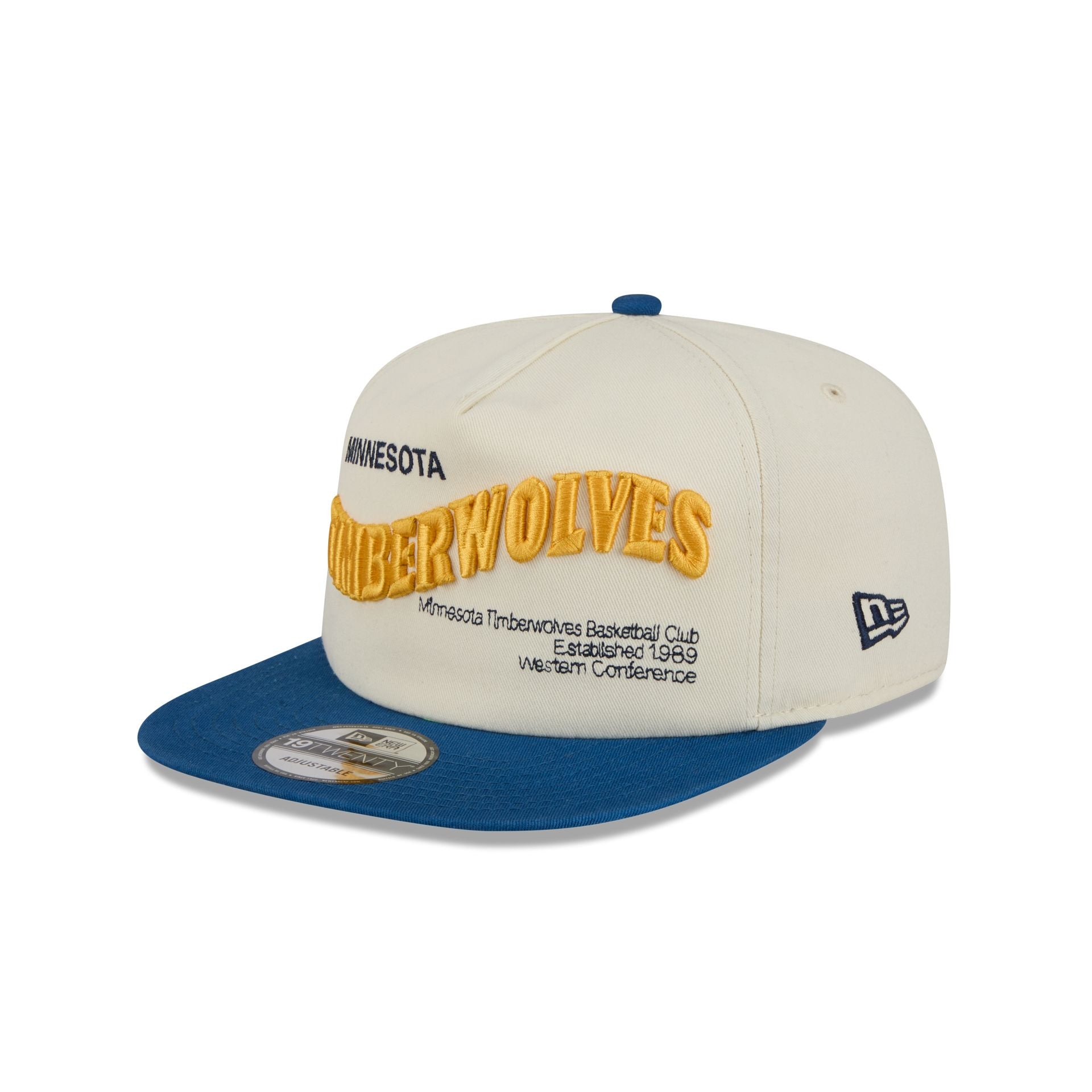 Minnesota Timberwolves Conference Script Chrome White 19TWENTY Adjustable Hat