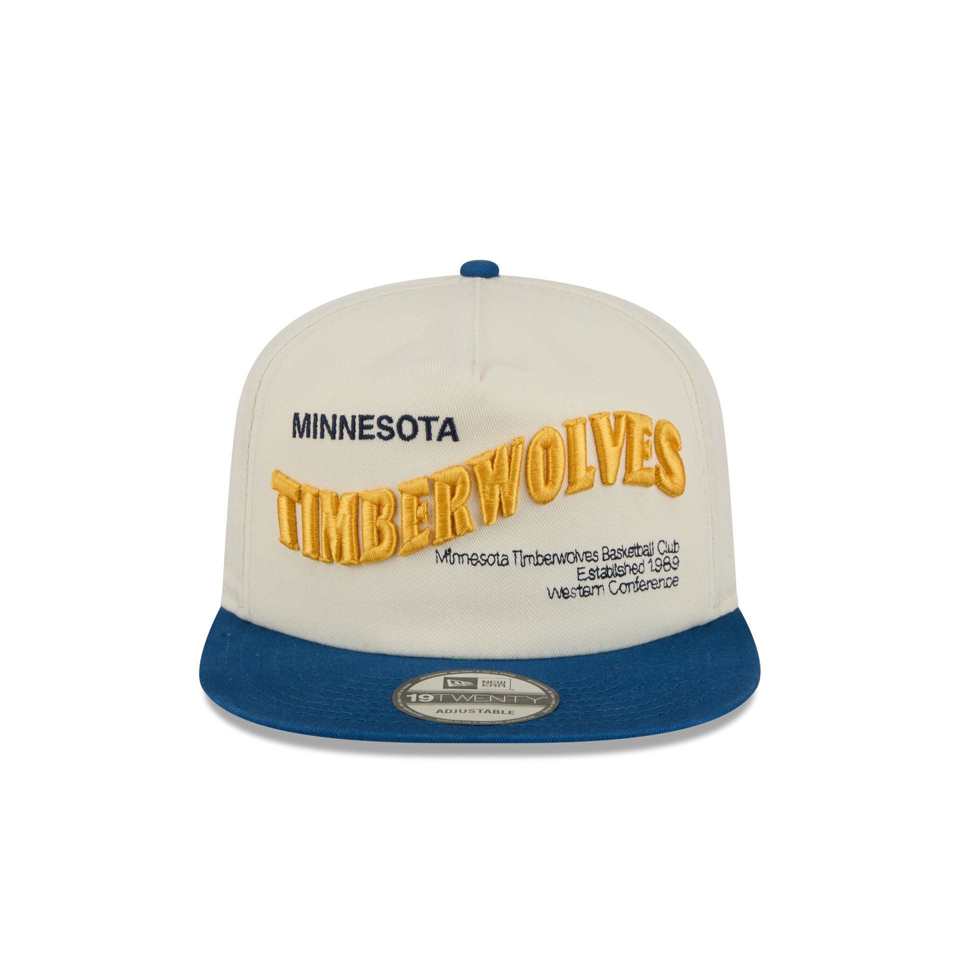 Minnesota Timberwolves Conference Script Chrome White 19TWENTY Adjustable Hat