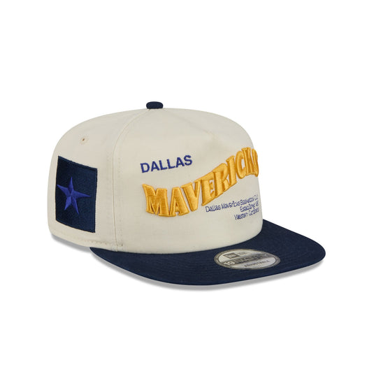 Dallas Mavericks Conference Script Chrome White 19TWENTY Adjustable Hat - New Era Cap
