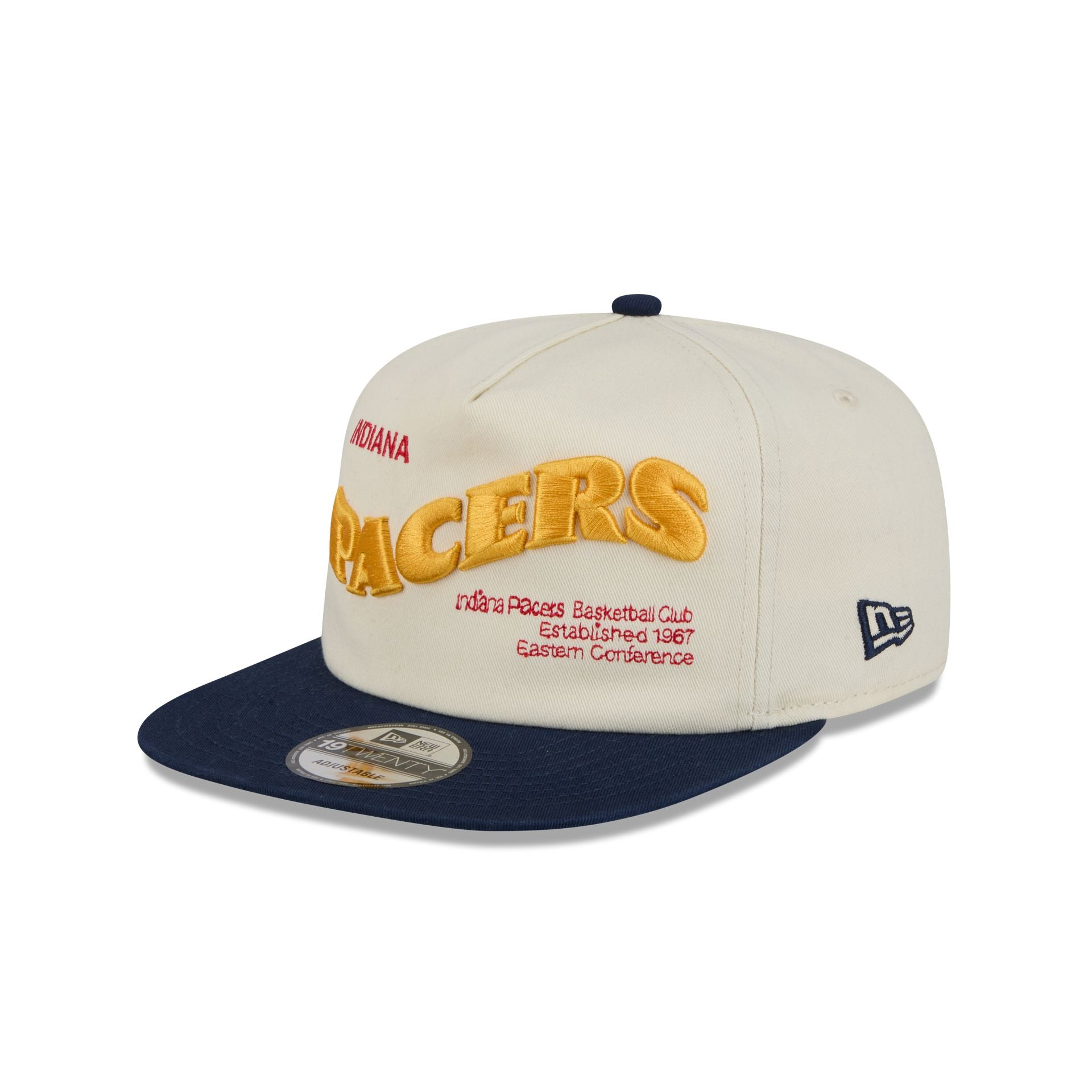 Indiana Pacers Conference Script Chrome White 19TWENTY Adjustable