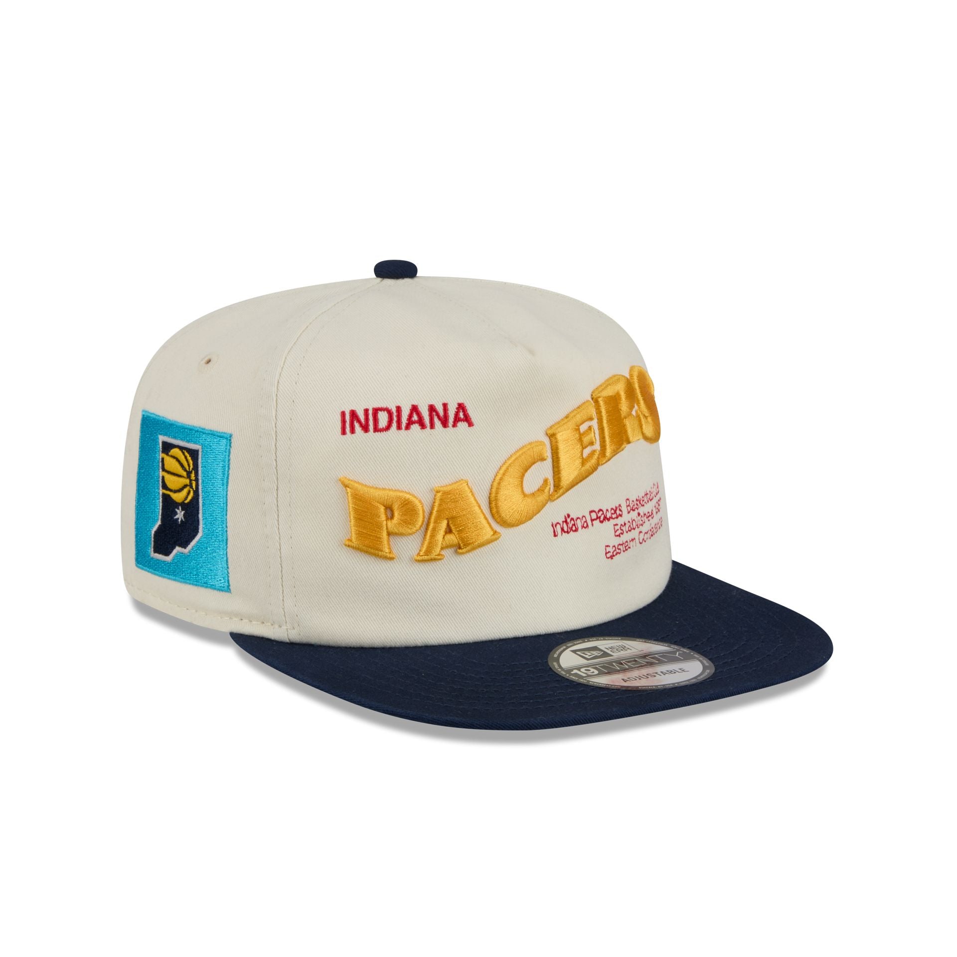 Indiana Pacers Conference Script Chrome White 19TWENTY Adjustable