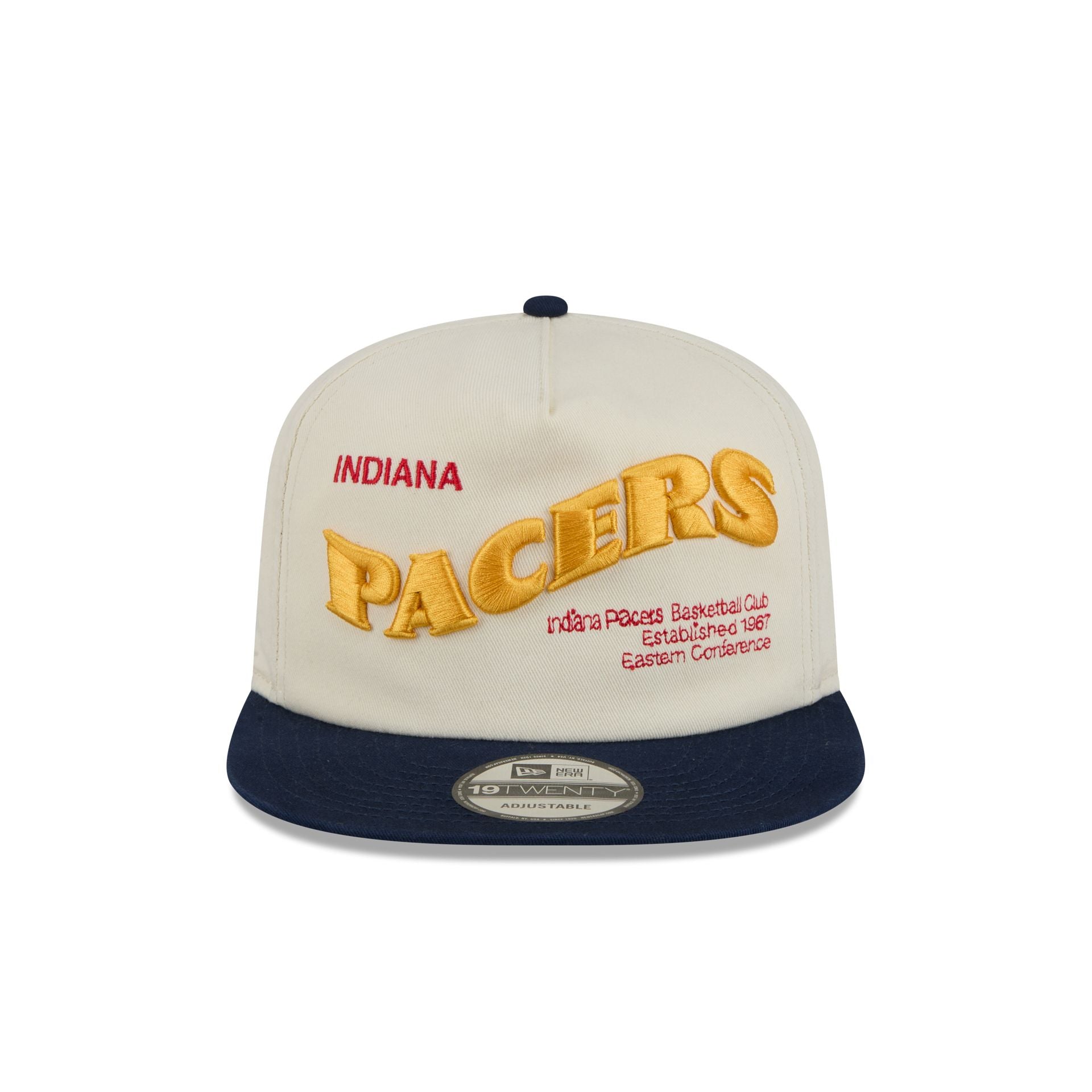 Indiana Pacers Conference Script Chrome White 19TWENTY Adjustable