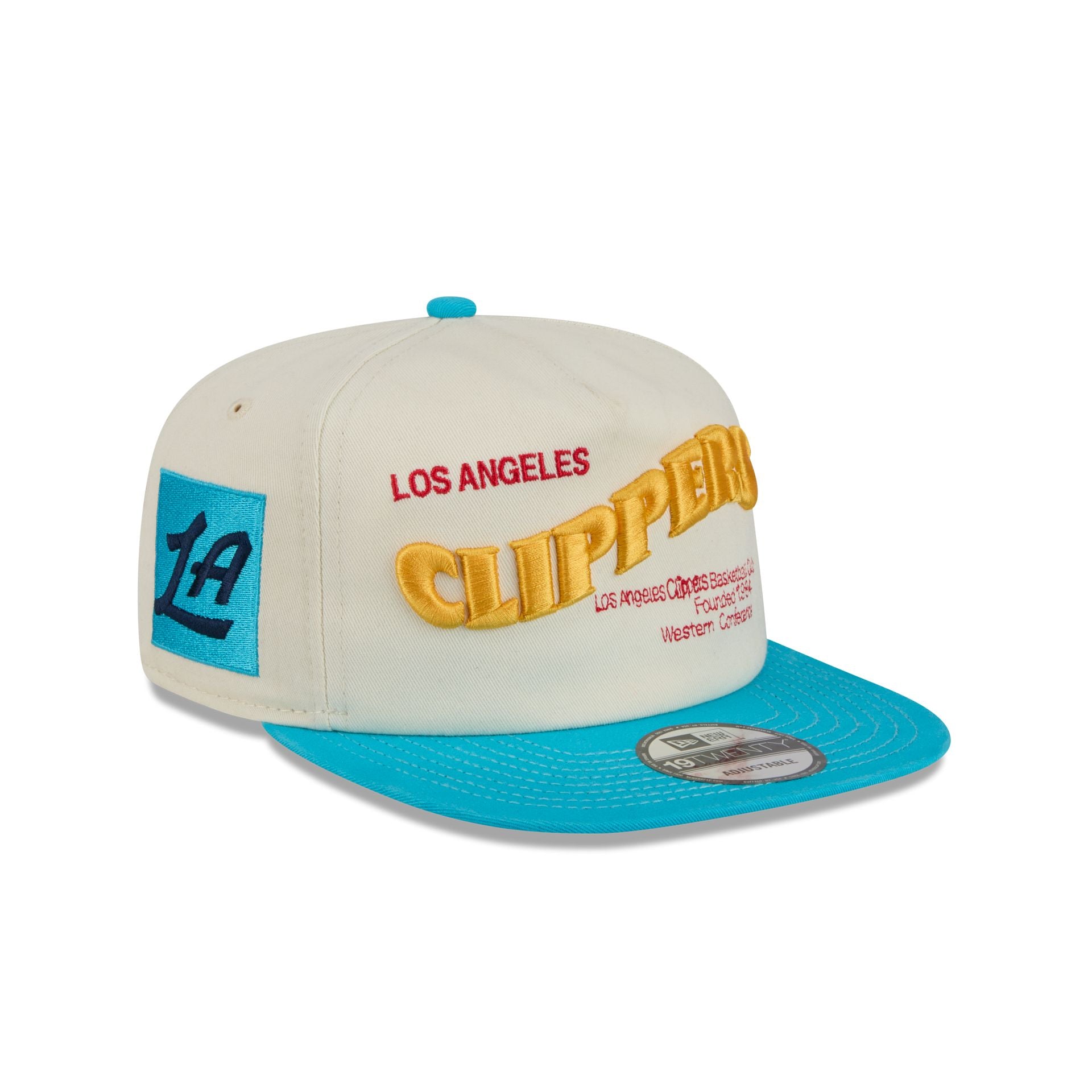 Los Angeles Clippers Conference Script Chrome White 19TWENTY Adjustable Hat