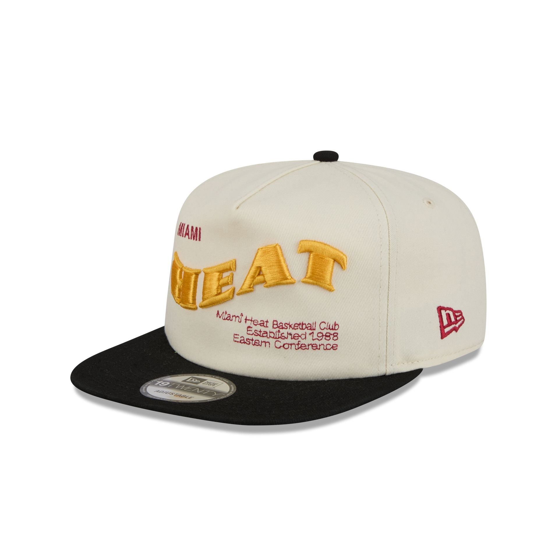 Miami Heat Conference Script Chrome White 19TWENTY Adjustable Hat
