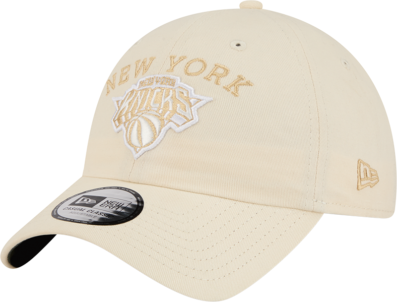 New York Knicks Team Logo Cream Casual Classic Adjustable Hat