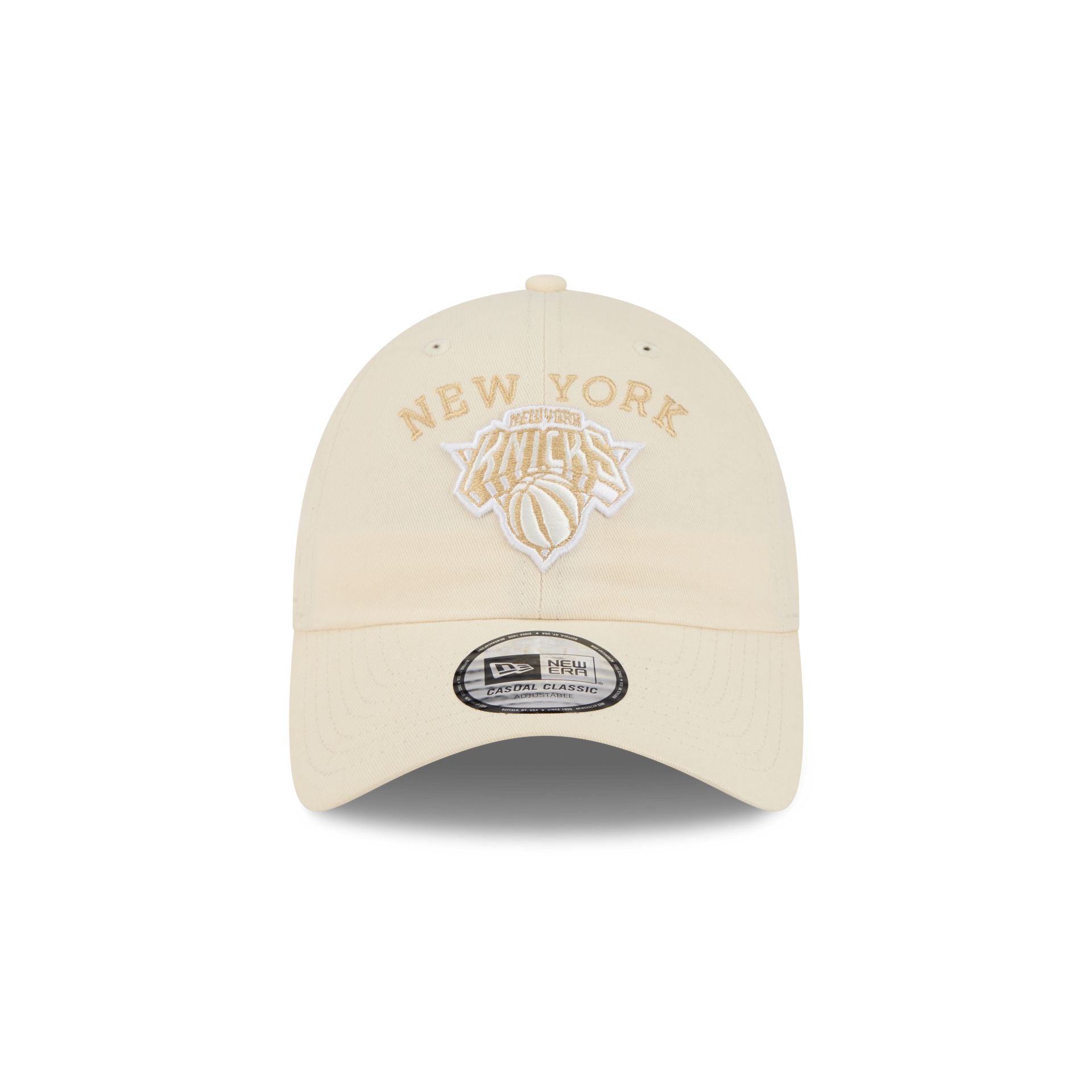 New York Knicks Team Logo Cream Casual Classic Adjustable Hat