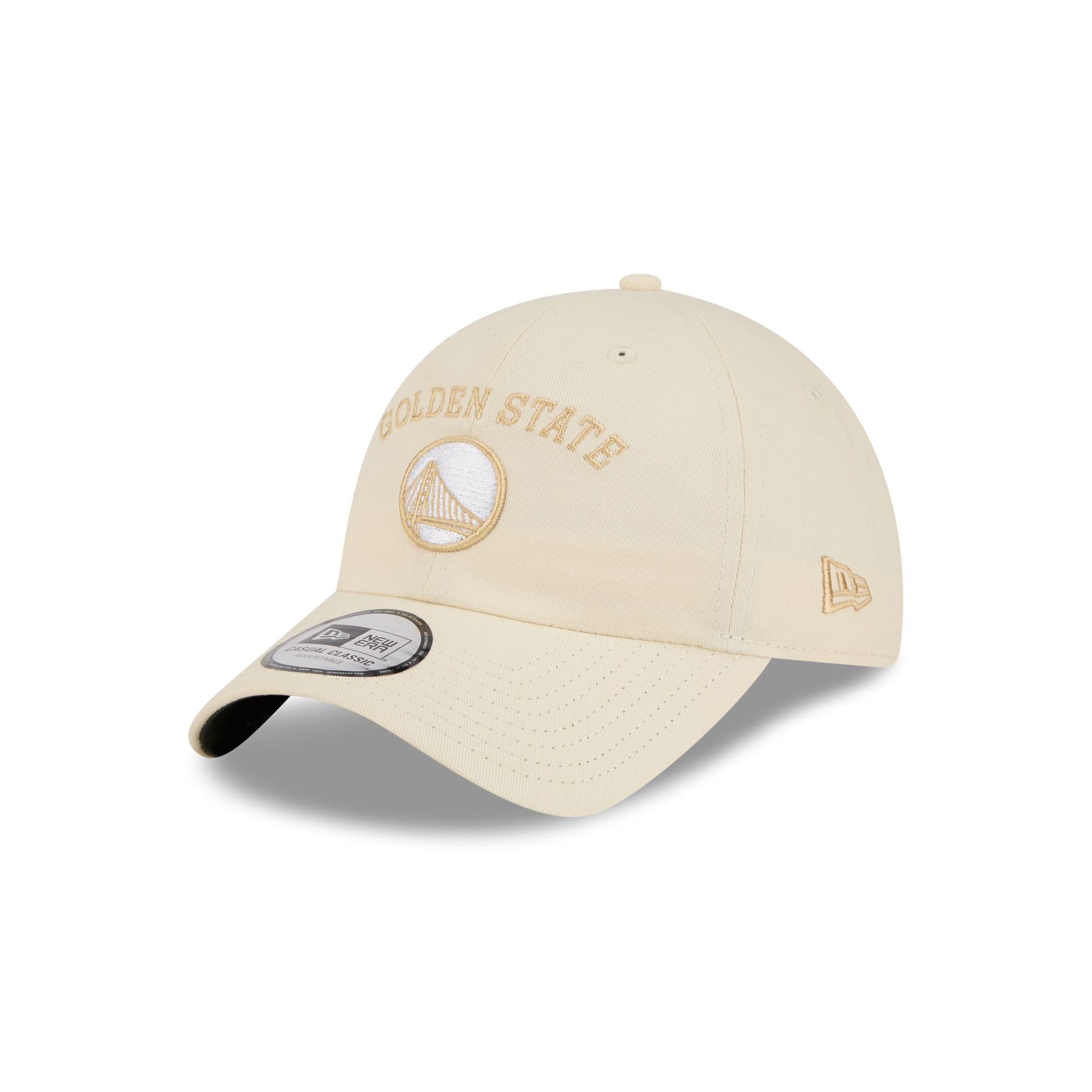 Golden State Warriors Team Logo Cream Casual Classic Adjustable Hat