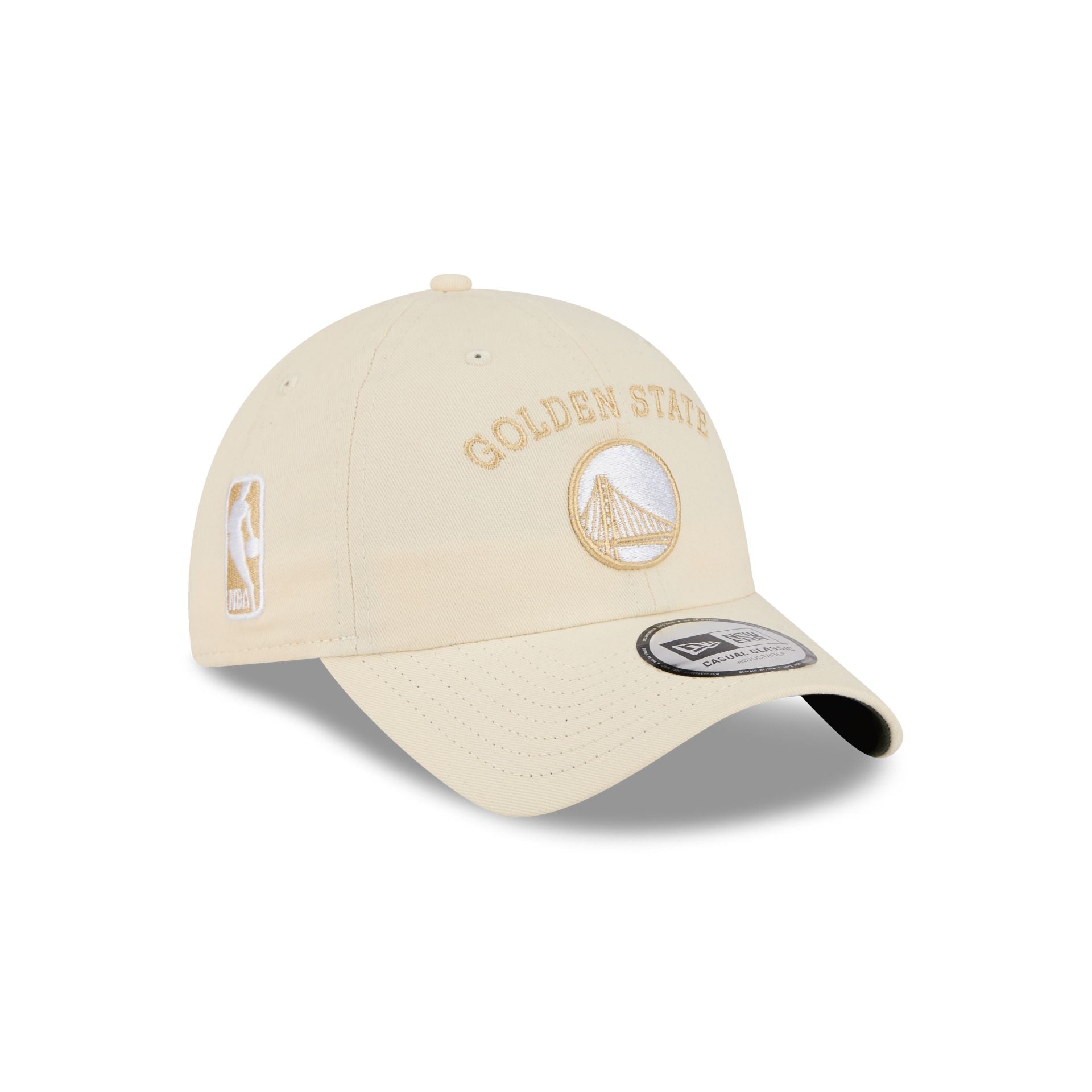 Golden State Warriors Team Logo Cream Casual Classic Adjustable Hat