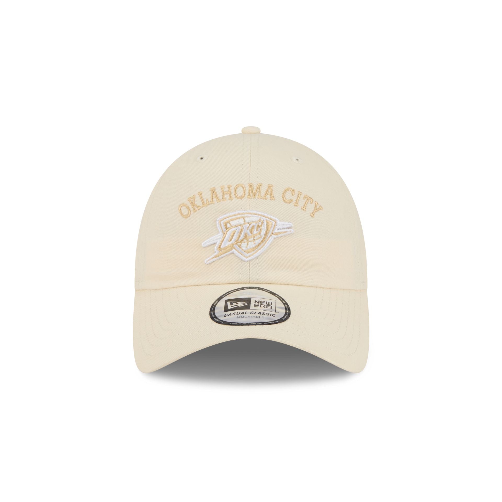 Oklahoma City Thunder Team Logo Cream Casual Classic Adjustable Hat