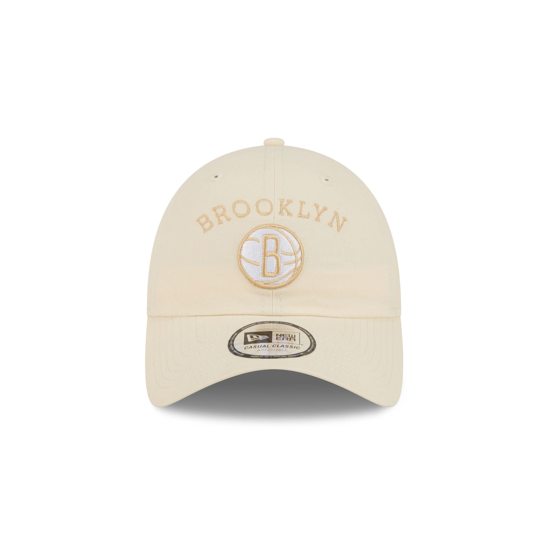 Brooklyn Nets Team Logo Cream Casual Classic Adjustable Hat