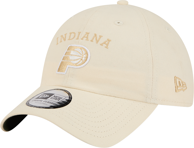 Indiana Pacers Team Logo Cream Casual Classic Adjustable Hat