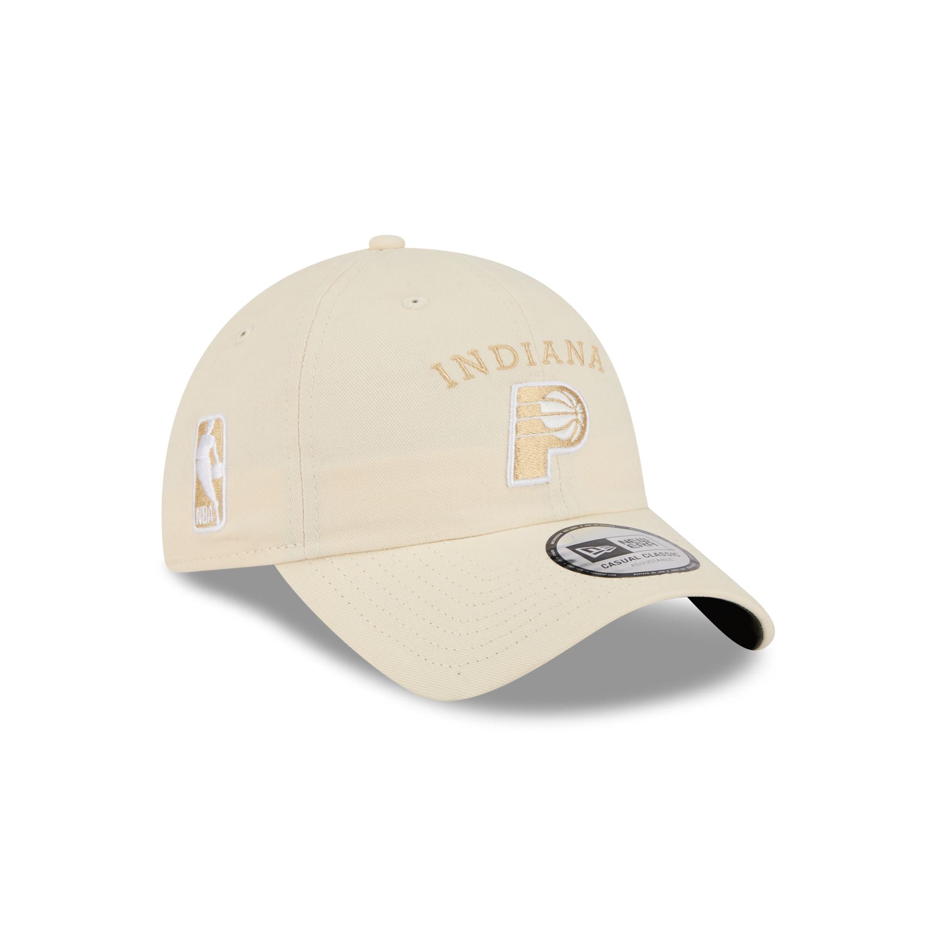 Indiana Pacers Team Logo Cream Casual Classic Adjustable Hat