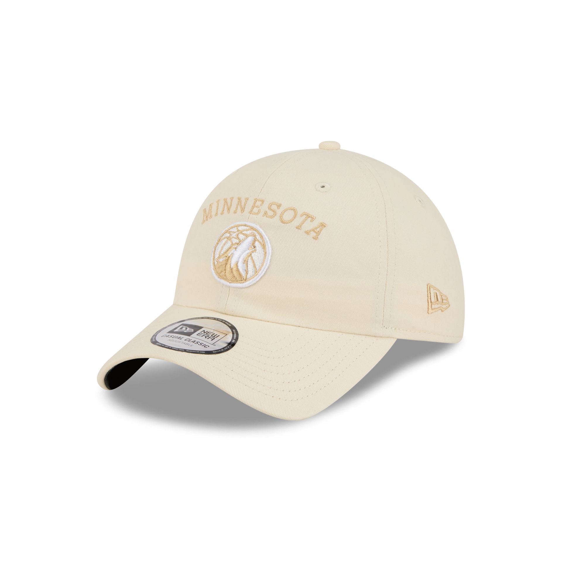Minnesota Timberwolves Team Logo Cream Casual Classic Adjustable Hat