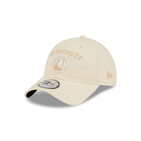 Minnesota Timberwolves Team Logo Cream Casual Classic Adjustable Hat - New Era Cap