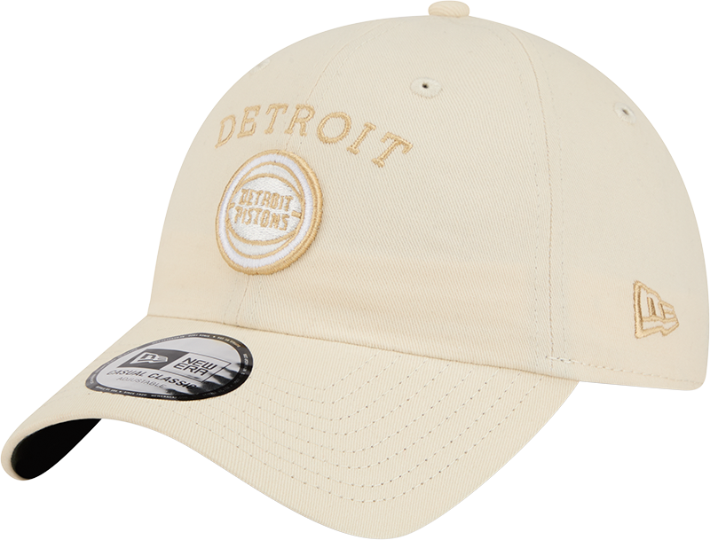 Detroit Pistons Team Logo Cream Casual Classic Adjustable Hat