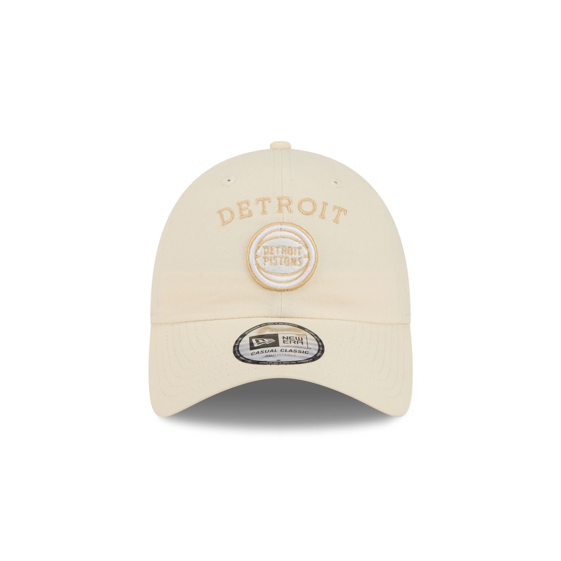 Detroit Pistons Team Logo Cream Casual Classic Adjustable Hat