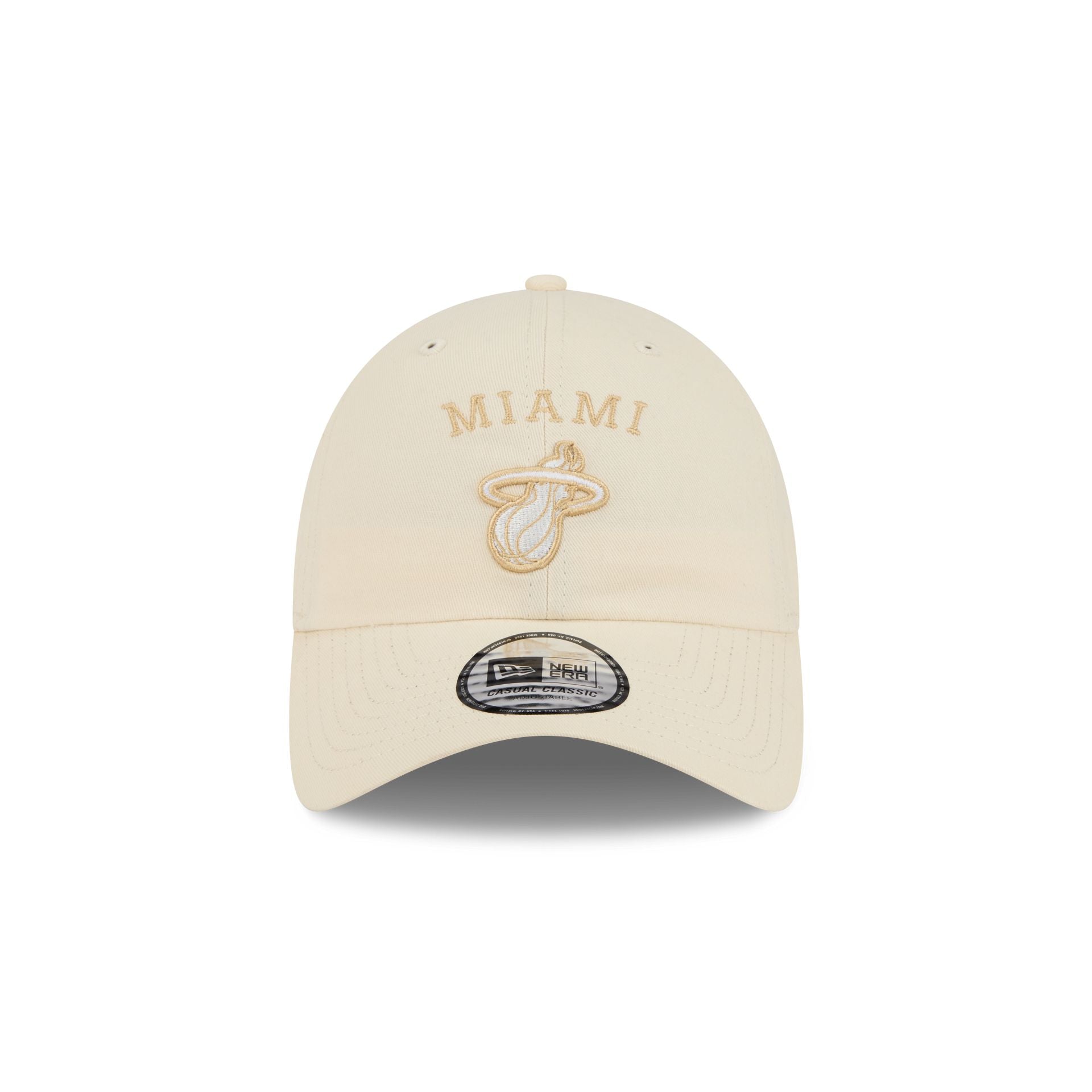 Miami Heat Team Logo Cream Casual Classic Adjustable Hat