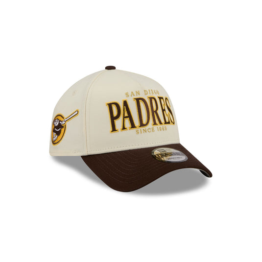 San Diego Padres Opening Day Chrome White 9FORTY A-Frame Snapback Hat - New Era Cap