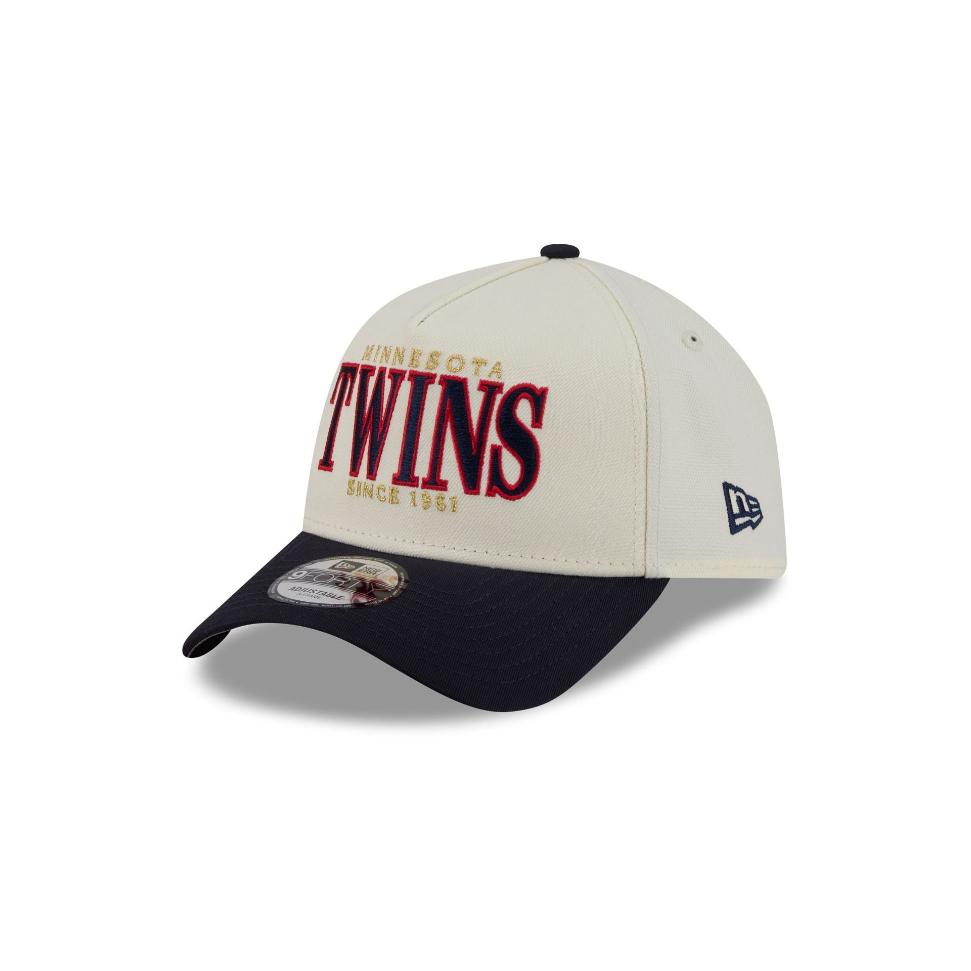 Minnesota Twins Opening Day Chrome White 9FORTY A-Frame Snapback Hat