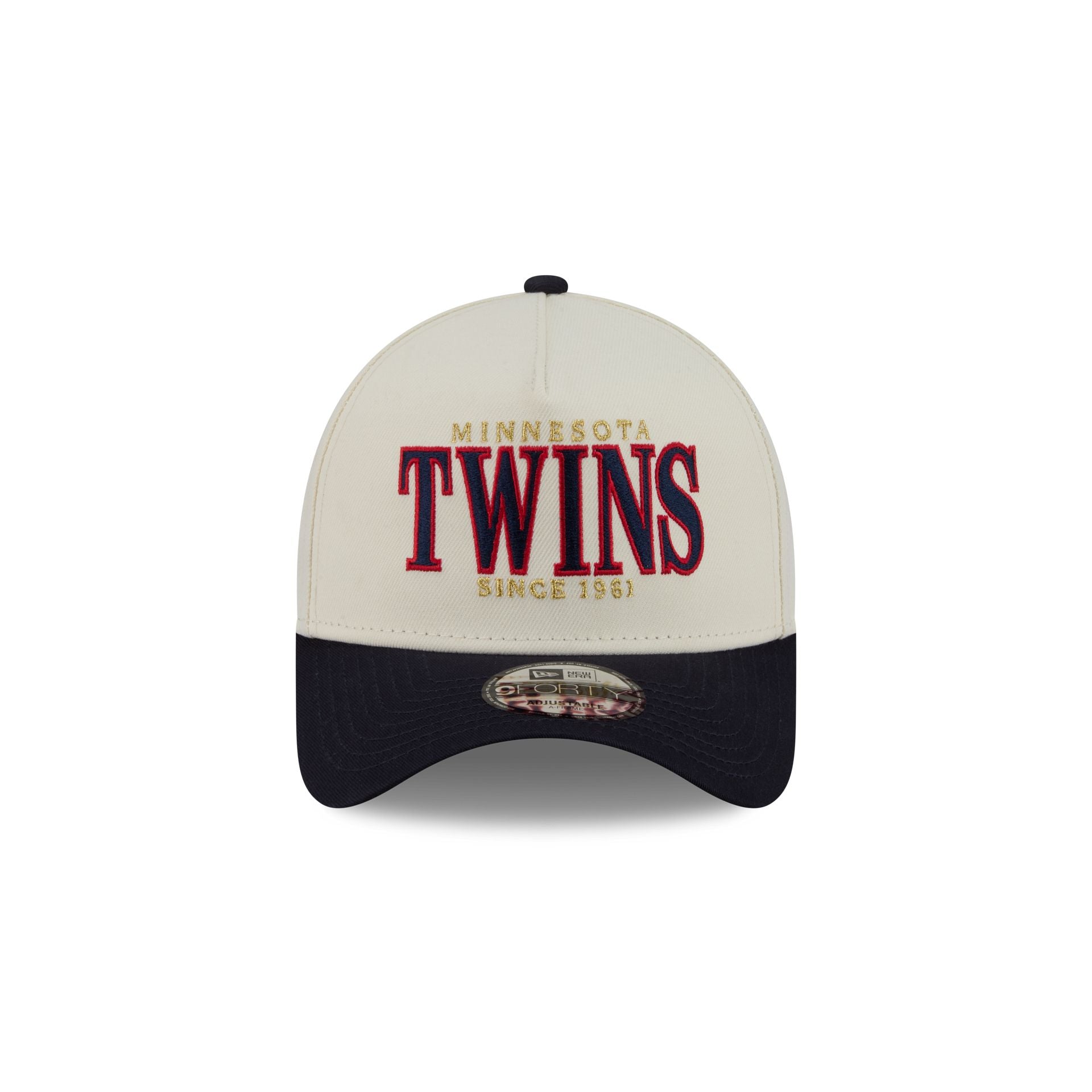 Minnesota Twins Opening Day Chrome White 9FORTY A-Frame Snapback Hat