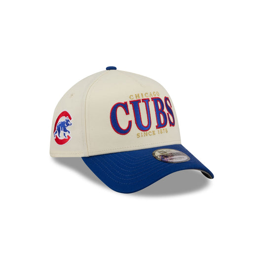 Chicago Cubs Opening Day Chrome White 9FORTY A-Frame Snapback Hat - New Era Cap