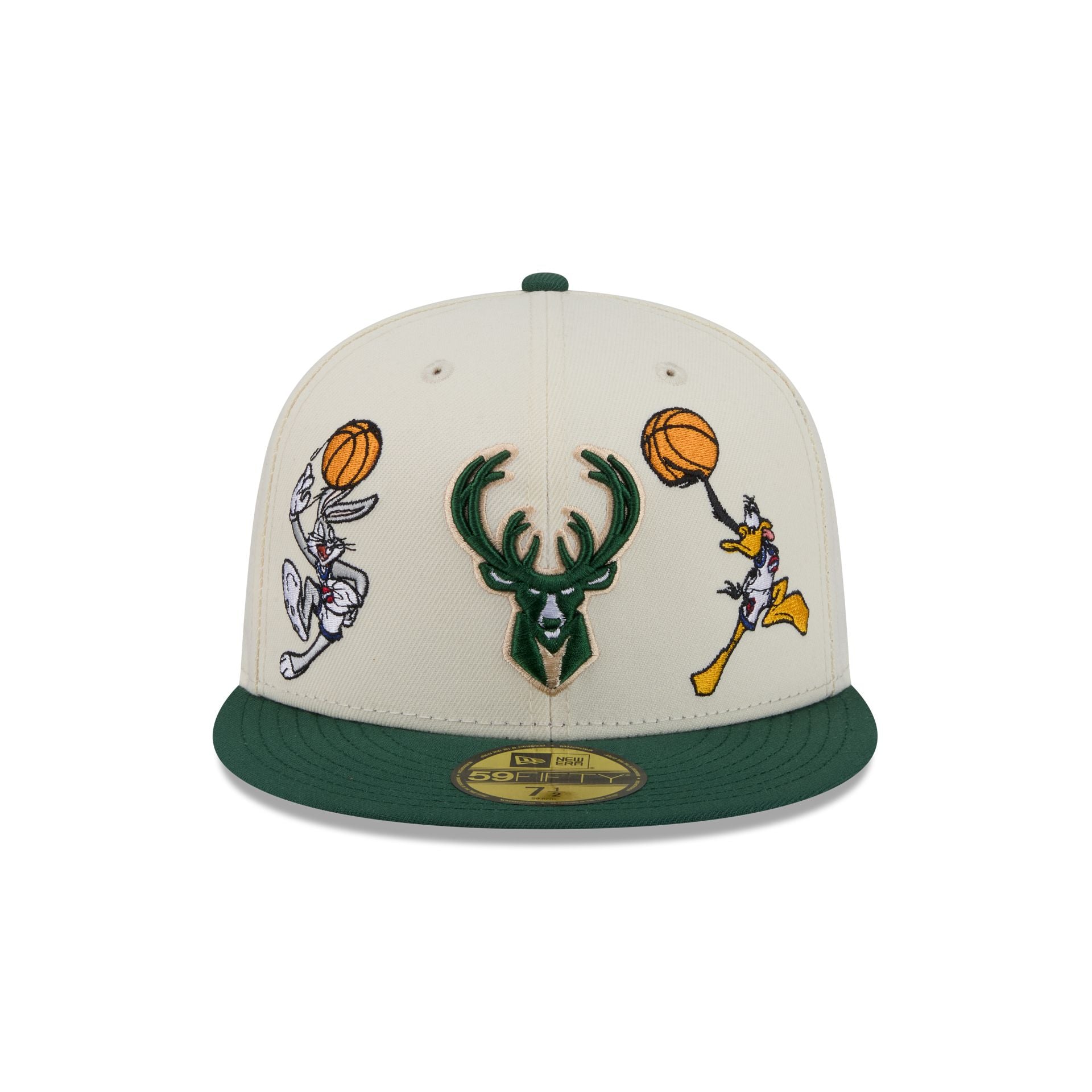 Cookies 59FIFTY キャップ ホワイト/グリーン Space Jam x Milwaukee Bucks Tune Squad Chrome White 59FIFTY Fitted